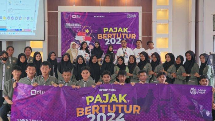 KP2KP Koba Menggelar Sosialisasi Program Pajak Bertutur 2024 di SMK Negeri 1 Pangkalan Baru