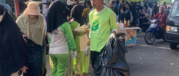 7 Ton Sampah Usai Pawai dan Karnaval di Bangka Tengah, DLH Dibantu Relawan GPL Bersih-bersih